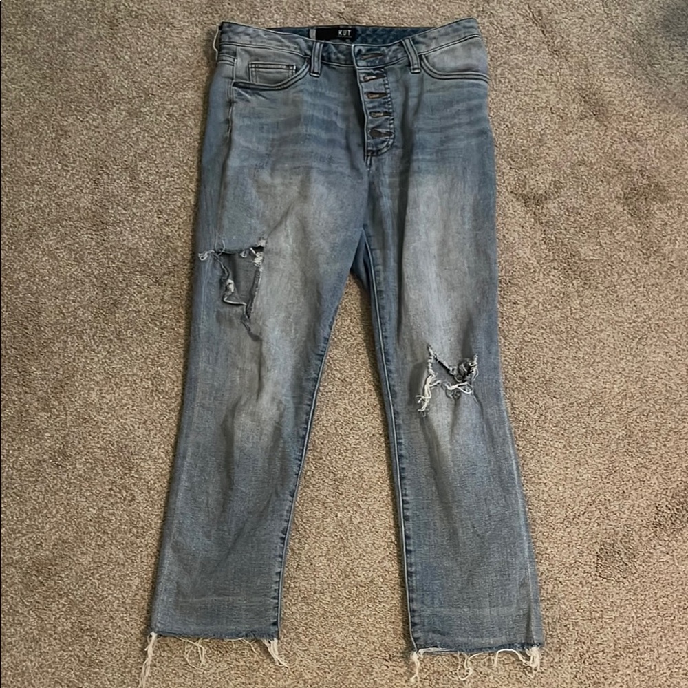 KUT Womens Jeans size 4, very distressed